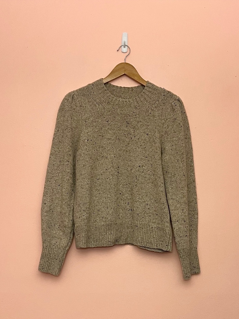 Faherty Oatcake Boone Sweater Merino Wool Alpaca Medium - Picture 2 of 12